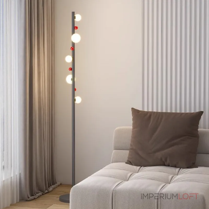 Торшер напольный в виде стилизованного кактуса REIK FL WHITE от ImperiumLoft