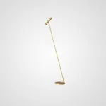 Дизайнерский торшер с цилиндрическим плафоном ADLAUG BRASS в современном дизайне от ImperiumLoft