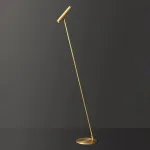 Дизайнерский торшер с цилиндрическим плафоном ADLAUG BRASS в современном дизайне от ImperiumLoft