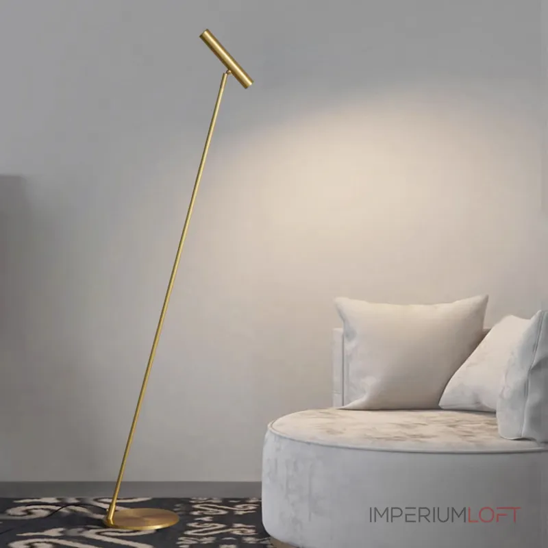 Дизайнерский торшер с цилиндрическим плафоном ADLAUG BRASS в современном дизайне от ImperiumLoft Дизайнерский торшер с цилиндрическим плафоном ADLAUG BRASS в современном дизайне от ImperiumLoft