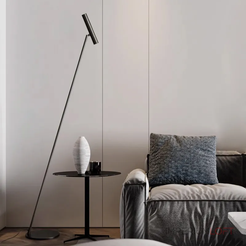 Дизайнерский торшер с цилиндрическим плафоном ADLAUG BLACK в современном дизайне от ImperiumLoft Дизайнерский торшер с цилиндрическим плафоном ADLAUG BLACK в современном дизайне от ImperiumLoft