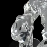 Настенный светильник с белым шарообразным плафоном на деревянной полочке с декоративными облаками Бра MIKAS от ImperiumLoft