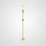 Бра на высокой стойке с цилиндрическим плафоном из рифленого стекла RELF BRASS от ImperiumLoft