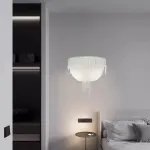 Бра на высокой стойке с цилиндрическим плафоном из рифленого стекла LABEL WALL от ImperiumLoft