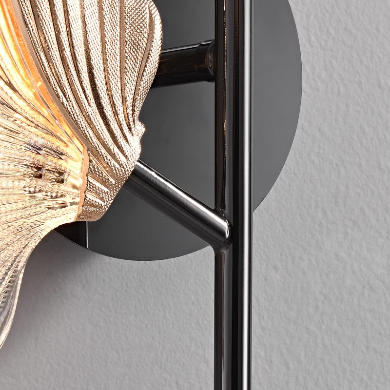 Настенный светильник с оригинальными рассеивателями в виде стилизованных бабочек из фигурного цветного стекла AUBREY WALL S от ImperiumLoft