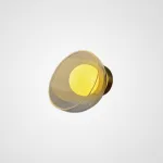 Настенный cветильник с кремово-желтыми шарообразными плафонами внутри стеклянных купольных рассеивателей разной фактуры ROMANUS WALL S от ImperiumLoft