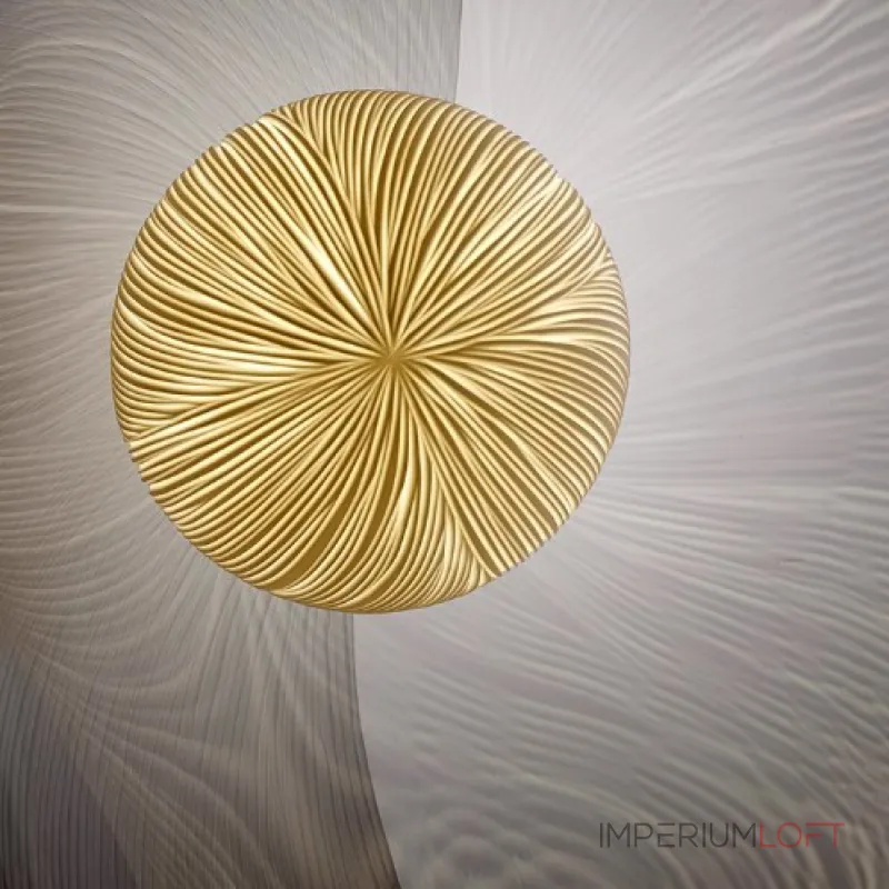 Настенный cветильник с кремово-желтыми шарообразными плафонами внутри стеклянных купольных рассеивателей разной фактуры ROMANUS WALL L от ImperiumLoft