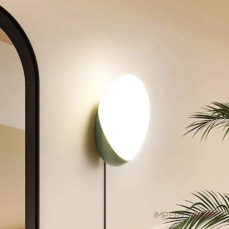 Настенный cветильник яйцевидной формы с проводом и выключателем VOLLRAD CREAM WIRE от ImperiumLoft