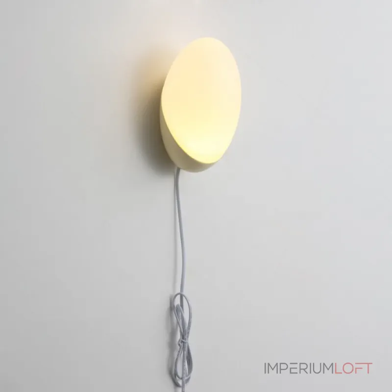 Настенный cветильник яйцевидной формы с проводом и выключателем VOLLRAD WOOD WIRE от ImperiumLoft