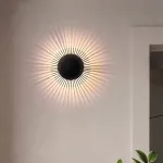 Настенный светодиодный cветильник в виде цилиндра с радиально расположенными пластинами SMED BLACK 3000 от ImperiumLoft