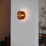 Настенный светодиодный cветильник в виде цилиндра с радиально расположенными пластинами SMED GOLD 3000 от ImperiumLoft