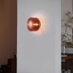 Настенный светодиодный cветильник в виде цилиндра с радиально расположенными пластинами SMED PINK 3000 от ImperiumLoft