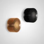 Настенный светодиодный cветильник в виде цилиндра с радиально расположенными пластинами SMED PINK 3000 от ImperiumLoft