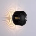 Настенный светодиодный cветильник в виде цилиндра с радиально расположенными пластинами SMED GOLD 4000 от ImperiumLoft