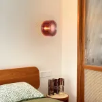 Настенный светодиодный cветильник в виде цилиндра с радиально расположенными пластинами SMED PINK 4000 от ImperiumLoft