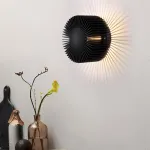 Настенный светодиодный cветильник в виде цилиндра с радиально расположенными пластинами SMED PINK 4000 от ImperiumLoft