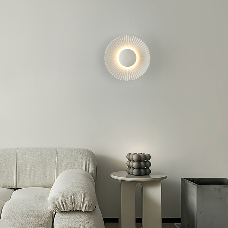 Настенный cветильник в виде гофрированного диска с LED подсветкой MEKHI A от ImperiumLoft