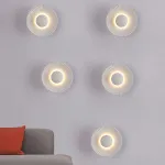 Настенный cветильник в виде гофрированного диска с LED подсветкой MEKHI A от ImperiumLoft