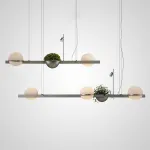 Светодиодный реечный светильник с эллиптическими рельефными плафонами GRO LONG L2 от ImperiumLoft