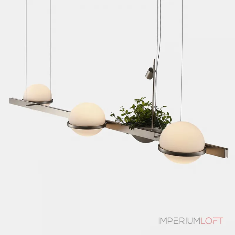 Светодиодный реечный светильник с эллиптическими рельефными плафонами GRO LONG L2 от ImperiumLoft