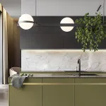 Серия светодиодных рядных светильников с шарообразными плафонами и цветочным кашпо в форме полусферы GRO LONG L3 от ImperiumLoft