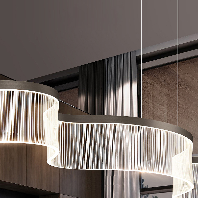 Серия реечных светильников с линейной гравировкой на прозрачном изогнутом корпусе со светодиодной подсветкой DANELIUS LONG L100 от ImperiumLoft