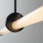 Реечный светодиодный рядный светильник на стойке с вытянутым цилиндрическим корпусом TEOFIL B L140 от ImperiumLoft