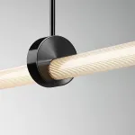 Реечный светодиодный рядный светильник на стойке с вытянутым цилиндрическим корпусом TEOFIL B L140 от ImperiumLoft