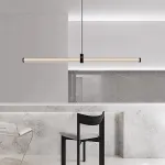 Реечный светодиодный рядный светильник на стойке с вытянутым цилиндрическим корпусом TEOFIL B L140 от ImperiumLoft