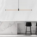 Реечный светодиодный рядный светильник на стойке с вытянутым цилиндрическим корпусом TEOFIL B L160 от ImperiumLoft