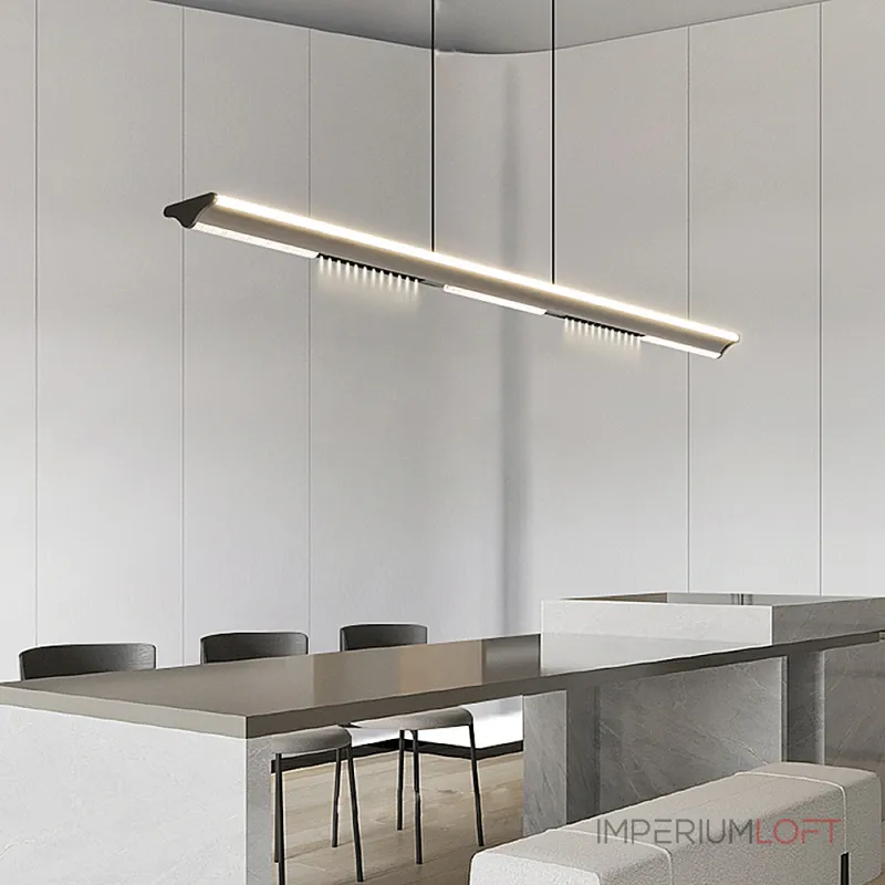 Реечный LED светильник оригинальной формы с комбинацией направленного и рассеянного света DOSSE A GREY от ImperiumLoft