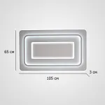 Потолочный светильник белого цвета из акрила с 3 температурами свечения ACRIL WHITE L105 от ImperiumLoft