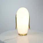 Настольная лампа из белого матового стекла Birdi Penguin White от ImperiumLoft