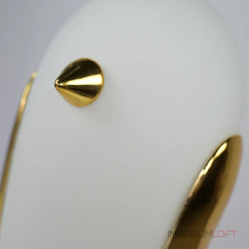 Настольная лампа из белого матового стекла Birdi Penguin White от ImperiumLoft