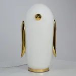 Настольная лампа из белого матового стекла Birdi Penguin White от ImperiumLoft