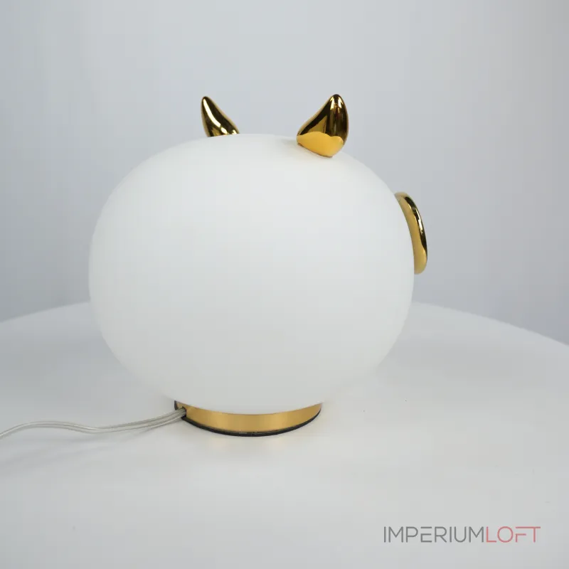 Настольная лампа из белого матового стекла Birdi Owl White от ImperiumLoft Настольная лампа из белого матового стекла Birdi Owl White от ImperiumLoft