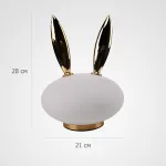 Настольная лампа из белого матового стекла Birdi Bunny White от ImperiumLoft