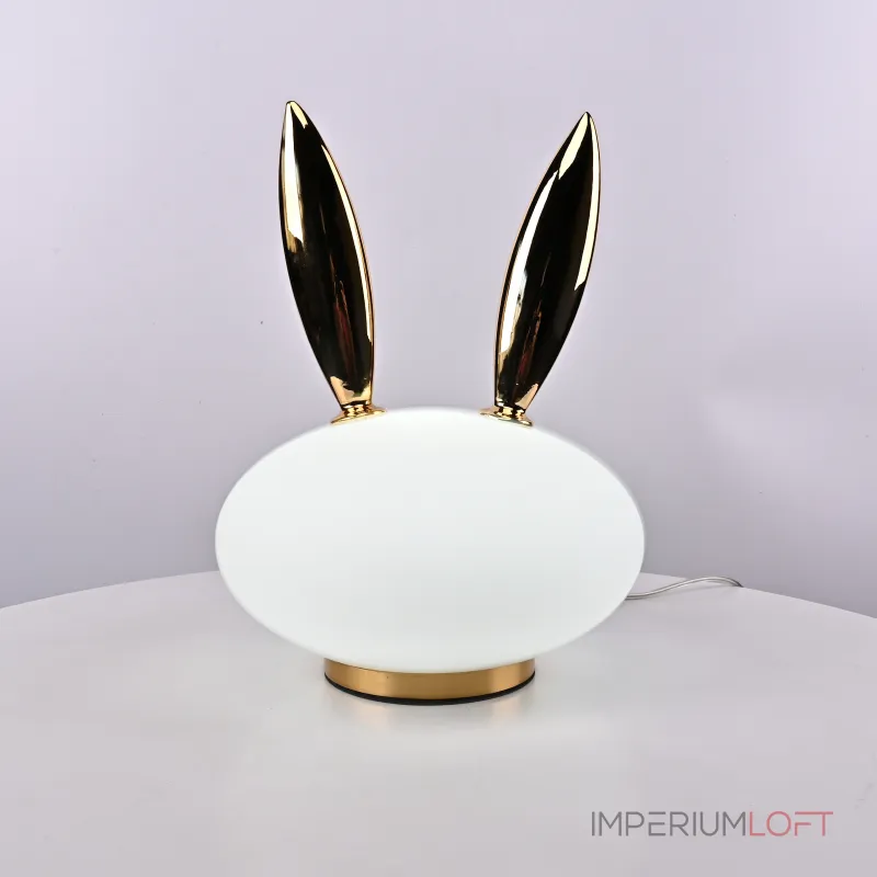 Настольная лампа из белого матового стекла Birdi Bunny White от ImperiumLoft Настольная лампа из белого матового стекла Birdi Bunny White от ImperiumLoft