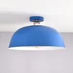 Потолочный светильник GLOBEMI BLUE D38 от ImperiumLoft синего цвета с круглым деревянным элементом