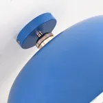 Потолочный светильник GLOBEMI BLUE D38 от ImperiumLoft синего цвета с круглым деревянным элементом