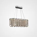 Реечный дизайнерский светодиодный светильник c декором из квадратных хрустальных плашек CALVIN LONG L80 от ImperiumLoft