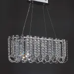 Реечный дизайнерский светодиодный светильник c декором из квадратных хрустальных плашек CALVIN LONG L80 от ImperiumLoft