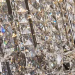 Реечный дизайнерский светодиодный светильник c декором из квадратных хрустальных плашек CALVIN LONG L80 от ImperiumLoft