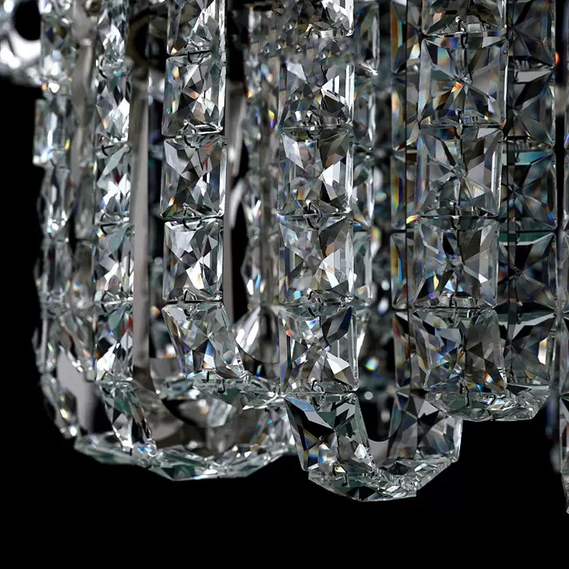 Реечный дизайнерский светодиодный светильник c декором из квадратных хрустальных плашек CALVIN LONG L100 от ImperiumLoft Реечный дизайнерский светодиодный светильник c декором из квадратных хрустальных плашек CALVIN LONG L100 от ImperiumLoft