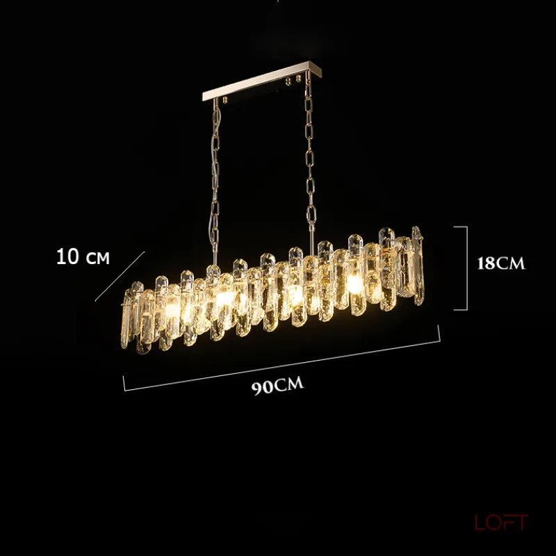 Реечный светодиодный светильник с рассеивателями в виде хрустальных плашек оригинальной формы ILIAS LONG L90 от ImperiumLoft Реечный светодиодный светильник с рассеивателями в виде хрустальных плашек оригинальной формы ILIAS LONG L90 от ImperiumLoft