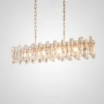 Реечный светодиодный светильник с рассеивателями в виде хрустальных плашек оригинальной формы ILIAS LONG L90 от ImperiumLoft