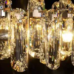 Реечный светодиодный светильник с рассеивателями в виде хрустальных плашек оригинальной формы ILIAS LONG L90 от ImperiumLoft