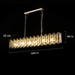 Реечный светодиодный светильник с рассеивателями в виде хрустальных плашек оригинальной формы ILIAS LONG L120 от ImperiumLoft