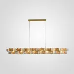 Реечный светильник с оригинальными рассеивателями в виде стилизованных бабочек из фигурного цветного стекла  DEXTER LONG L125 AMBER от ImperiumLoft