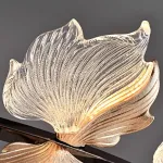 Реечный светильник с плафонами в виде прозрачных листьев с LED подсветкой на кольцевом каркасе AUBREY LONG от ImperiumLoft